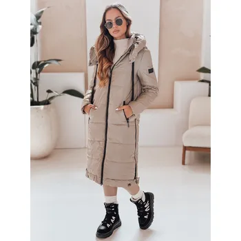 Dámská zimní bunda s kapucí Dstreet TY0000 - výprodej 1 Barva: Béžová, Velikost: L