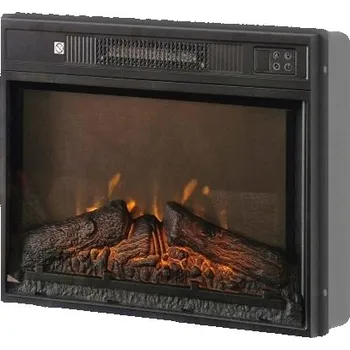 Elektrický krb do vestavby s topením Homlando černý 1800 W 58,4 x 43,6 x 13 cm