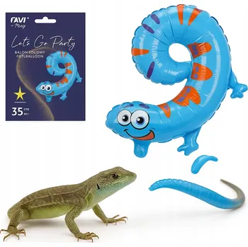 Balónek Foliový balónek číslice 9 Ještěrka Narozeniny Párty zvířata 16 palců 1 Ks