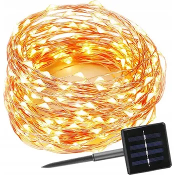 Venkovní osvětlení Solární girlanda, zahradní světýlka na stromeček, 300 LED, solární, teplá bílá