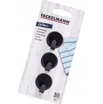 Věšák Háček bez vrtání Fackelmann černý