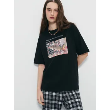 Oblečení a móda Vánoční tričko - XL - House - černá - 645GV-99X