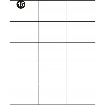 Samolepící etiketa Samolepící etikety 70 x 50,8 mm, A4 / 15 štítků - bílé ( balení 100 listů)