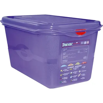 Dóza na potraviny Denox gastronádoba GN1/3 s víkem GASTRONOX ALLERGEN, 150 mm, PP, objem 6 L,