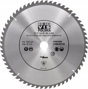 Pilový kotouč VIDIOVÝ KOTOUČ WIDIOVÝ KOTOUČ NA DŘEVO ŘEZNÝ PILOVÝ KOTOUČ TCT 350/32/40T INTER-VIS