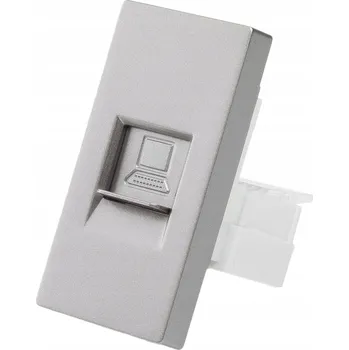 Elektrická zásuvka Internetová zásuvka RJ45 kat. 5e Šedá Modul do rámečků LUUNA