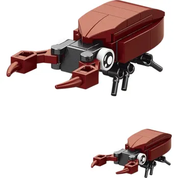 ostatní stavebnice Stavebnice hnědý brouk 7,4 x 3,4 x 2,8 cm 37 dílků Barevný model brouka z plastu Kreativní dekorace s výraznými klepety