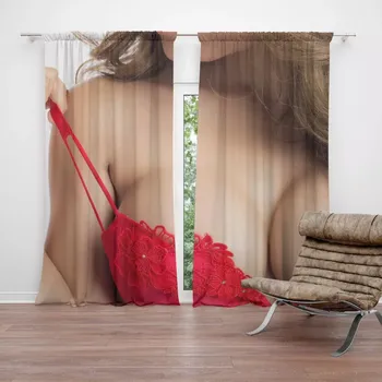 Závěs Sablio Závěs Dekolt ženy: 2ks 140x250cm