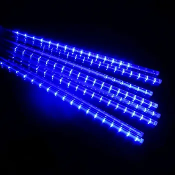 Vánoce Vánoční osvětlení kapající rampouchy 8 ks 10 cm LED modrá