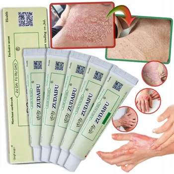 Bylinná léčivá mast ZUDAIFU Krém na LUPÉNKU, ÚLEVA od SVĚDĚNÍ, MAST na EKZÉM, 5 kusů 75G