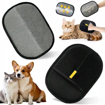 Kosmetika pro psa RUKAVICE PRO ODSTRAŇOVÁNÍ A SBĚR ZVÍŘECÍ SRSTI PSA KOČKY Z POHOVKY OBLEČENÍ 2X