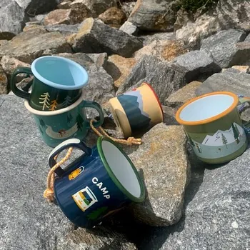 Kempingové nádobí Plecháček - Smaltovaný hrnek Roadtyping Smaltovaný hrnek Camp