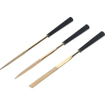 Sada jehlových pilníků s diamantovým povlakem TiN E-VALUE - zrnitost #150 - 3 kusy