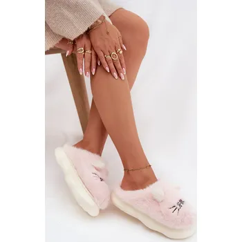 Dámské pantofle Dámské pantofle Boto Furry Smile Pink Boto krémová | růžová 3478186