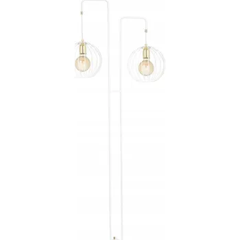 Stojací lampa Emibig ALBIO LP2 WHITE Stojací lampa do obýváku Ocel lakovaná Bílá 15W MAX