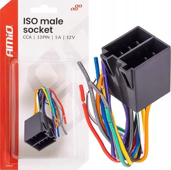 Bezpečnostní kamera Integrovaný ISO konektor samec CCA 13PIN 5A 12V AMIO-04445