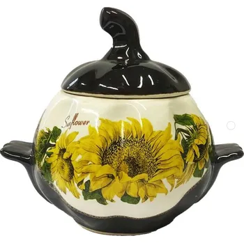 Hrnec Keramický hrnec Slunečnice 0,75l