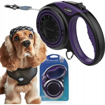 Vodítko pro psa VODÍTKO PRO PSA automatická Svinovací páska blokovací 4 m do 20 kg DOGNESS M