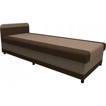 Postel Čalouněná jednolůžková postel Kondela 80x200, odstíny hnědé