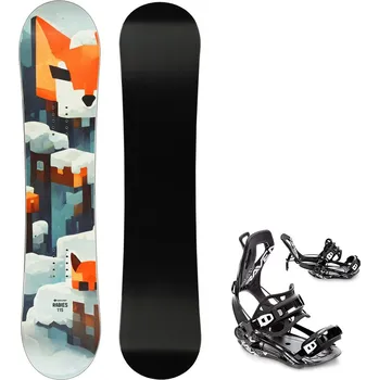 Snowboard Dětský snowboard komplet Hatchey Rabies SPR + vázání Fastec FT360 black Velikost: 105 cm, Velikost vázání: XL
