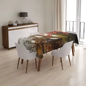 ubrus Sablio Ubrus Eiffelova věž a červený strom - 90x90 cm