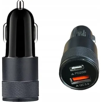 AUTOMOBILOVÁ ZÁSTRČKA/NABÍJEČKA USB + USB Typ-C Rychlé nabíjení