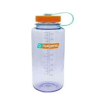 Láhev Láhev Nalgene Wide-Mouth 1000mL Gray w/Blue Cap, Happy Gene Sustain/5565-0146 Gray w/Blue Cap, Happy Gene Sustain/5565-0146 one-size