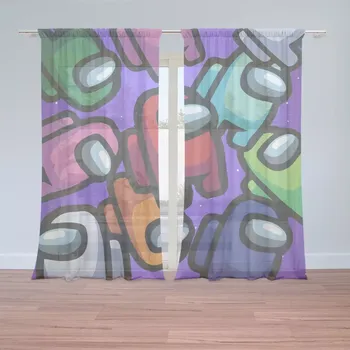 Záclona Sablio Záclony AMONG US Levitující: 2ks 150x250cm