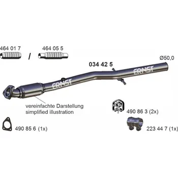 Výfuková trubka Výfuková trubka ERNST 034425