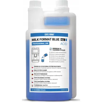 Univerzální čisticí prostředek Kyselý čisticí prostředek pro mléčný systém Coffee Format Milk Format BLUE PRO 1L