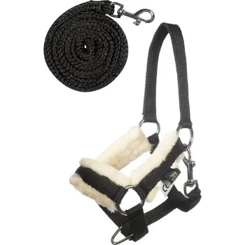 Dětské zboží Ohlávka s vodítkem HKM pro Hobby Horse black