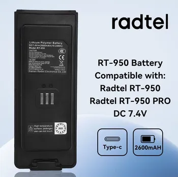 Akumulátor pro Radtel RT-950 PRO 2600 mAh Li-Ion s USB-C