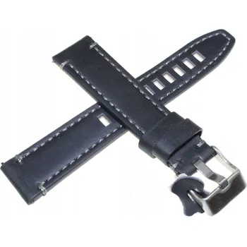 Řemínek na hodinky ČERNÝ KOŽENÝ ŘEMÍNEK K HODINKÁM 20 mm DILOY 414