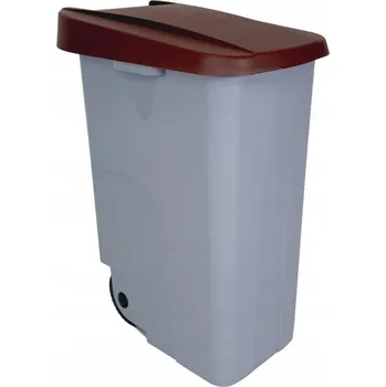 Odpadkový koš Denox odpadkový koš RECICLO na tříděný odpad 85 L, hnědé víko, plastový s k