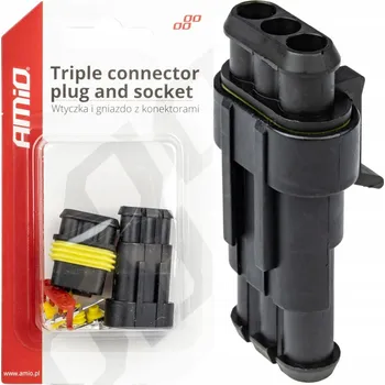 Brzdová hadice AMiO VODOTĚSNÁ KONEKTOROVÁ KOSTKA SUPERSEAL 3 PIN