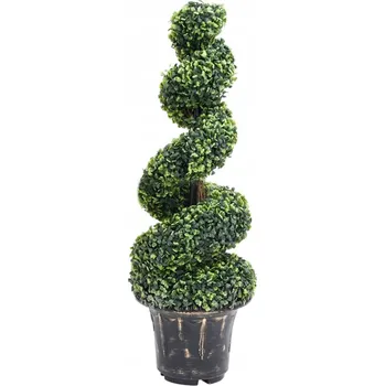 umělá květina Umělý buxus ve tvaru spirály, zelený, 100 cm VidaXL