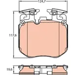 Sada brzdových destiček, kotoučová brzda RAP BRAKES GDB2147
