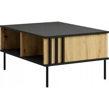 Konferenční stolek Obdélníkový stůl Kondela 87 x 66 x 43,2 cm černý, dub artisan