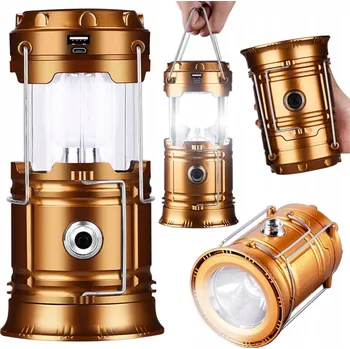 Svítilna KEMPINGOVÁ LAMPA SVÍTILNA SOLÁRNÍ LED USB POWERBANKA