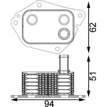 Motor automobilu Olejový chladič, motorový olej MAHLE CLC 199 000S
