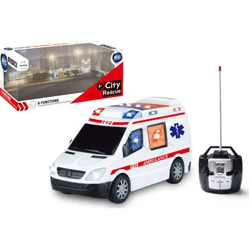 RC model auta Mamido Sanitka na dálkové ovládání se světly Ambulance MT1376