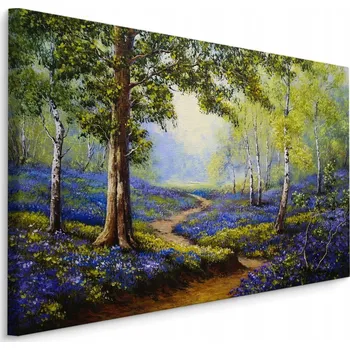 Obraz Obraz Canvas CESTA v Lese Květiny Příroda 70x50