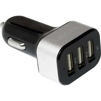 Mobilní telefon LogiLink USB nabíječka, 3x USB A, 25.5 W, černá
