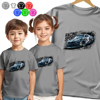 Chlapecké oblečení DĚTSKÉ TRIČKO T-SHIRT - RALLY – ZÁVODNÍ AUTO PRO CHLAPCE VZOR - L
