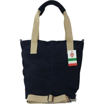 Kabelka Vera Pelle shopper kabelka z pravé přírodní semišové kůže, vícebarevná