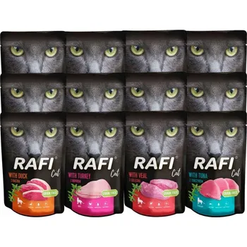 Krmivo pro kočku RAFI CAT Mokré Krmivo pro kočky Dolina Noteci Mix Chutí 12 x 100g bez obilovin