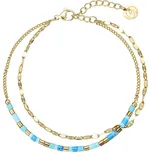 Náramek ocelový s modrým tyrkysem 43101.3