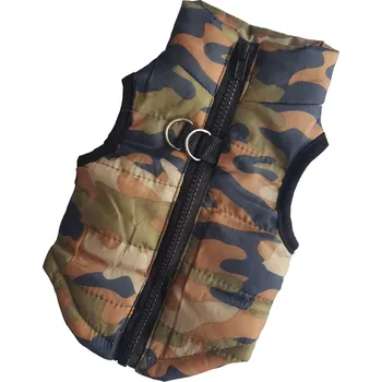 Obleček pro psa Obleček pro pro psa kočku vesta bunda zateplená zimní pro psa postroj maskáčový L