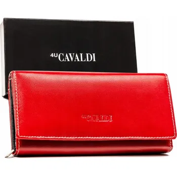 4U Cavaldi peněženka z pravé kůže červená - dámská