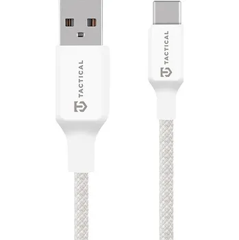 Datový kabel Tactical Stitch Thread Cable USB-A/USB-C 1m White